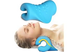HADSOMUN Nackenstrecker Nackenrolle orthopädisch Nacken und Schulter Relaxer Nackendehner tragbares zervikales Traktionsgerät Nackenstrecker Strecker