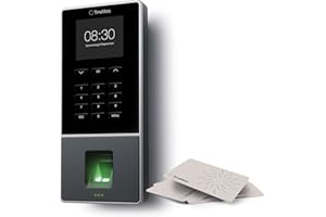 ‎TIMEMOTO TimeMoto TM-626 Cloud-basiertes Zeiterfassungsgerät mit Fingerabdruck-Sensor, RFID-Ausweis/Schlüsselanhänger und PIN, für bis zu 200 Benutzer, Terminplanung, Arbeitszeitberichte, Wi-Fi