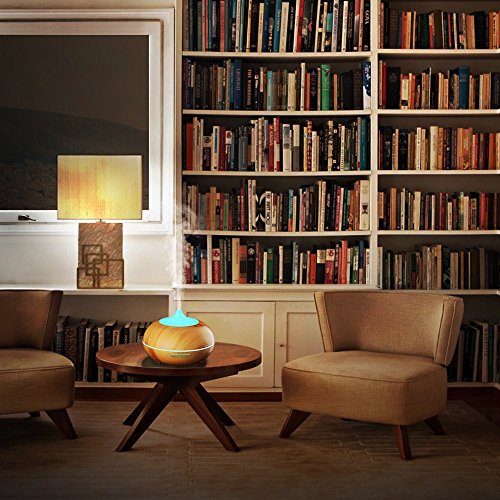 VicTsing 300ml Aroma Diffuser Luftbefeuchter Ultraschall LED Ätherische Öle Humidifier Aromatherapie Diffusor Duftzerstäuber Purifier für Schlafzimmer Büro Spa usw. - 6