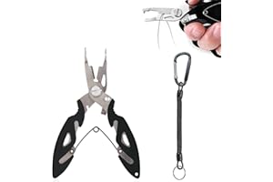 TOULIFLY Pince Peche, Pince de Pêche, PêChe Ciseaux, Accessoire Peche Carnassier, Outil à Enlever des Crochets, équipement de Pêche Multifonctionnelle, pour Enlver Les Hameçons Couper Tissage et Anneau Fendu