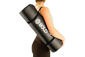 Boldfit Yoga Mats for Women and Men NBR Material with Carrying Strap, Extra Thick Exercise Mats for Workout Yoga Mat for Wome