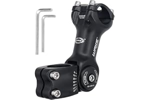 BSSOK Potence VTT Vélo Réglable 31,8mm/25,4mm Potence Velo Route 90mm/110mm/130mm Rehausse Guidon VTT Extender 0~60 Degree