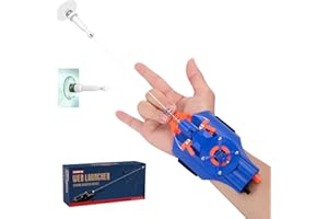 BALASNOW Lancia-ragnatele, Giocattolo sparafili di Ragnatela, Gadget Fantastici [Riavvolgimento Elettrico] Setoso Reale, Giocattolo di Ruolo da Supereroe, Divertente per Adulti e Bambini(Blu)