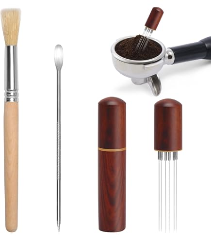 Tool WDT Per Caffè Espresso - Distributore Con 7 Aghi 0.3mm, Base In