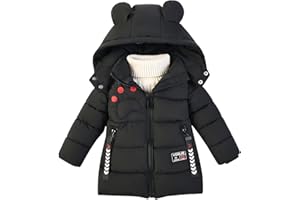 linboo Winter Jacket Children's Boys Warm Quilted Jacket Thick Coat Baby Winter Coats with Hood Ears Winter Children's Jacket Hooded Jacket 2-7 Years