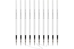 MengRan Ricariche per penna a scatto con inchiostro gel, punta fine da 0,5 mm, inchiostro ad asciugatura rapida, compatibili con Pilot G2 (ricariche originali per inchiostro gel, 10 pezzi, inchiostro