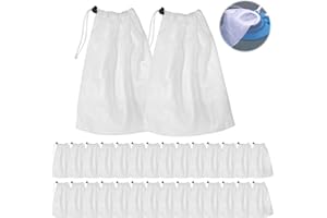 RHSEMI 30 pieces collection bags, replacement net, fabric filter, for cleaning pool leaves, with drawstring and closure, cleaning mesh bag, vacuum cleaner bags for floor, pool net bag