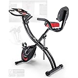 Sportstech 3in1 Premium Cyclette con eventi video e app multiplayer | Bicicletta pieghevole con sedile confortevole e sensori