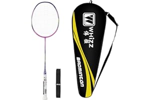 BAIHUALIN Whizz Y56 Smart Cover - 85G 24LBS Carbon Graphite Badminton Racket with Grip Tape & Racquet Bag