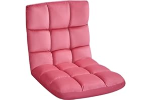 ‎YAHEETECH Yaheetech Bodenstuhl Faltbar, Lazy Sofa, Relaxsessel klappbar, Meditationsstuhl, Bodensessel mit Verstellbarer Lehne, Lesesessel für Zuhause oder Büro Rosa