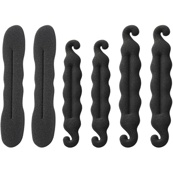 4 Stück Haarknotenformer Aus Schwamm (braun) – 2 Große + 2 Kleine, Für Dutt & Hochsteckfrisuren, Einfach Zu Drehen