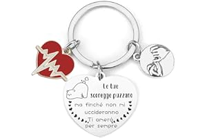 MNBVBV Regalo San Valentino per lui Portachiavi San Valentino/Le tue scoregge puzzano - Portachiavi/Portachiavi Idea Regalo Originale di Compleanno/Portachiavi con Frase e Disegno Divertente