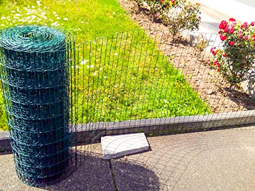 Schweißgitter, Schweißgitterzaun, Gartenzaun Grün, Wildzaun, Maschendrahtzaun, Gitterzaun. 25 m Rolle, Drahtstärke: 2,2 / 2,2 mm, Maschenweite: 50 x 50 mm (25 Meter Länge x 1200 mm Höhe) - 9