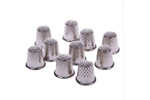 Hotaden 3pcs Ton Argent Couture Cosses de la Protection des Doigts Astuce Vintage Couture Métal