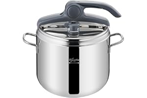 Lagostina Irradial Control Lagoeasy'UP Autocuiseur 7 L en Acier Inoxydable 18/10 Ø 22 cm, Casserole Induction et à Gaz, Couvercle à Ouverture Facile, Fond Irradial Plus Triple Couche