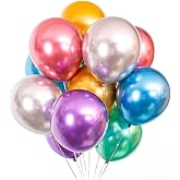 Balon Parlak Metalik Helyum Balon 10 Adet (KARIŞIK)