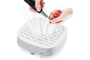 QESSUVNC Portable Nail Dust Collector, Compact Vacuum Fan Duster, Beginner Manicure Tool for Acrylic Nail Polish, Salon and Home