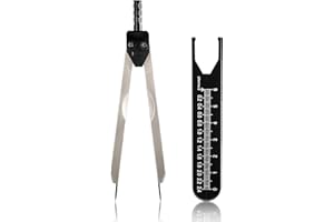 Thinp 1 Stück EKG Messschieber Ekg Calipers Messwerkzeug Ekg Zirkel Edelstahl Drafting Electrocardiogram Divider Ekg-Skalierer Zeichnungsteiler, für Messen Elektrokardiographen Tool(Schwarz)