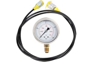 OKUYONIC resistere all'olio Kit tubo idraulico Strumento di misurazione idraulico Manometro idraulico ad alta pressione per macchinari industriali per escavatori