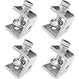 4Pcs Stainless Steel C Clamps Mini 16-25Mm for Mounting, Heavy Duty Woodworking U Clamp Set Tiger Clamp Tools with Stable Wide Jaw Opening & Protective Pads for Welding/Carpenter