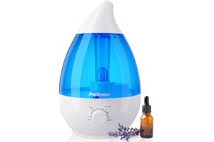 Pro Breeze® 3.8L Large Ultrasonic Cool Mist Humidifier - Large Water Tank Capacity, Works For Up To 48 Hours, Aroma Diffuser Tray, Night Light and Auto Shut-Off