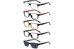 Eyekepper Vintage Reading Glasses-5 Pack Include Reading Sunglasses for Men Outdoor Reading, Reader Eyeglasses Women