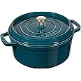 STAUB Cast Iron Roaster/Cocotte, Round, 24 cm, 3.8 L, La Mer