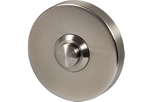 JUVA Campanello ovale di design in acciaio inox H6640, campanello con pulsante per porte di casa e ingresso di appartamento, altezza 64 mm, 1 pezzo, moderno campanello con materiale di fissaggio