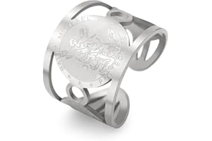 TEAMER Anillo de San Miguel de acero inoxidable ajustable Anillo de San Miguel El gran protector Arcángel Amuleto Anillo Joyería religiosa para hombres Mujeres