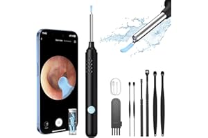 CUBTEM Otoscope Oreille 1080P HD IP67 Étanche Nettoyant Oreille Avec Camera Oreille Nettoyage de 3,5 mm 6 Lumières LED Outil de Nettoyage d'oreille WIFI Adapté aux Smartphones et Tablettes IOS et Android
