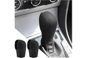 CGEAMDY 2 Stück Auto Schaltknauf Abdeckung, Universal Schaltknauf Abdeckung, Anti-Rutsch Silikon Schaltknaufabdeckung Shift Glove Skin Case Schutzhülle(Schwarz)