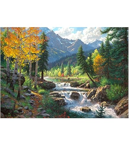 Diamond Painting Montagne 40X50Cm Diamond Painting Paysage Montagne Pour Adultes, Puzzle Diamant Broderie Diamant Grand Format