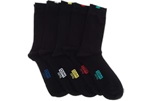DIM Chaussettes Homme EcoDIM Talon/Pointes Renforcés x5, Noir, 39-42
