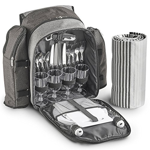 VonShef Picknick-Rucksack mit Decke für 4 Personen - 4