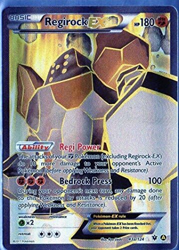 Pokemon Regirock EX Full Art-Fates collides 43a/124 XY Premium Trainers Collection