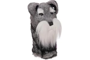 DAPHNE'S Daphnes – Abdeckungen für Golfschläger, Design Hund, Unisex – Erwachsene, SCH, Grau/Grau