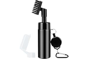 PUFEUOO Golf Club Brush with Water Spray Bottle & Retractable Cord, Groove Cleaning Brush with Hook