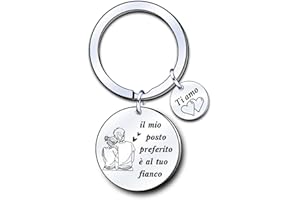 ZYMGUO Regalo San Valentino Portachiavi,Regali di Coppia San Valentino Portachiavi Ciondolo con Incisione,per Coppia Fidanzata Fidanzato Portachiavi Coppia per Lui e Lei
