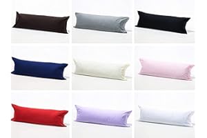 IBIZA DREAMS Antiallergenic Hollow Fibre Filled Bolster Pillow with Free Pillow Case (WHITE, 4FT)