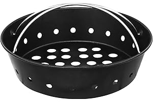 Vankey Charcoal Ash Basket, Carbon Steel Charcoal Basket with Handles Grill Replacement for Kamado Joe JR Grill Accessories, Charcoal Holder Fits Minimax Big Green Egg Grill