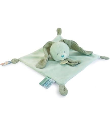 BABY NAT' Doudou Attache Sucette Lapin POUPI - Gris/Beige - BN0602