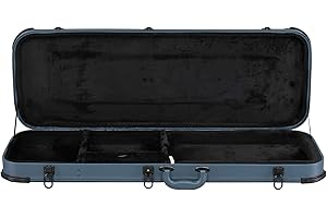 GIVOKE Lockable Electric Guitar Hard Case, Protective Carrying Case with Carry Handle, Fits ST TL Burning fire 170 Style Electric Guitar (Blue)
