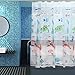 Produktbild Anti-Schimmel Duschvorhang mit 12 Edelstahlring und 3 Magnet, Etersky Farbige Fische Badvorhang Halb-Transparent, EVA Wasserdicht, Anti-Bakteriell und Umweltfreundlich, 183 x 183 cm, Bunt