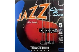 THOMASTIK-INFELD Thomastik Saiten für E-Bass Jazz Bass Flat Wound Satz JF345 5-string long scale 34"