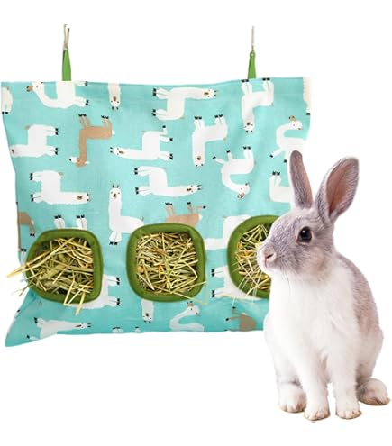 EIH Heuraufe 2er Set Für Kaninchen & Meerschweinchen - Futterspender Aus Oxford-Stoff