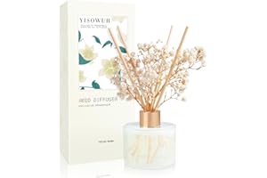 YISOWUH Reed Diffuser Set, 5.28 oz (150 ml) Difusor de Aroma a Frutas 1 Paquete con 8 Varillas Fragancia Duradera para el hogar, el baño, la decoración de la habitación