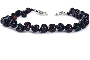Baby J's - Bracelet/Anklet - Adjustable Premium Amber Bracelet - Handcrafted with 100% Baltic Amber