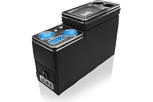 Swgaunc Mittelkonsole mit Ablagen Staufach kompatibel mit T5 T6 T6.1, mit kabellosem induktivem Laden, USB und LED-Licht zubehör
