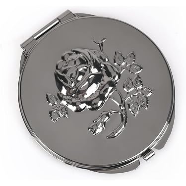 Japanischer Kosmetikspiegel Mit Kirschblüten-Muster – 2-seitig, 1x/2x Vergrößerung, 6,1 Cm, Faltbar, Für Handtasche