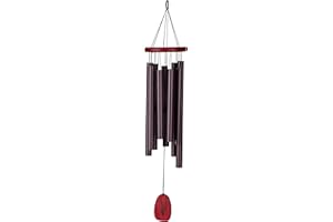 Woodstock Chimes Toscana Carrillón para Jardín - 9 Tubos Afinados Color Borgoña - La Forza del Destino de Verdi